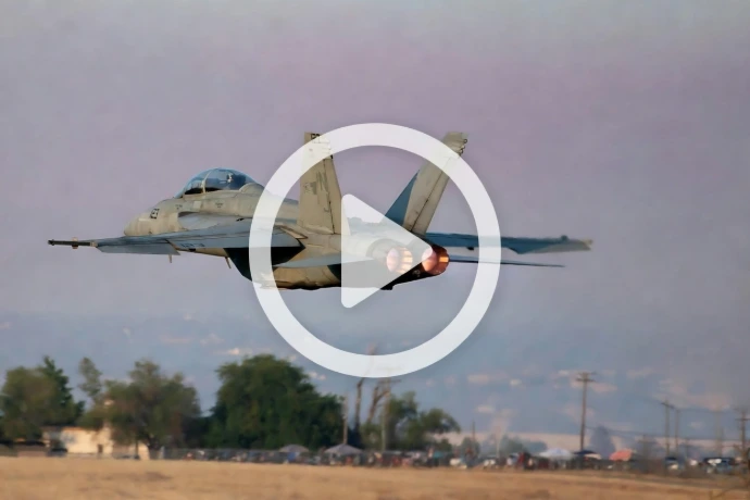 Fighter at full blast